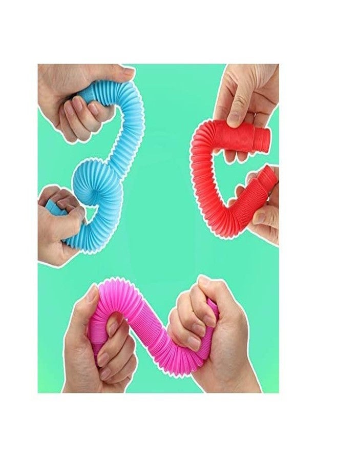 FEDDE Pop Tube Fidget Toy Fun Pull and Pop Tubes Sensory Tubes for Kids Adults Stretch - Image 4